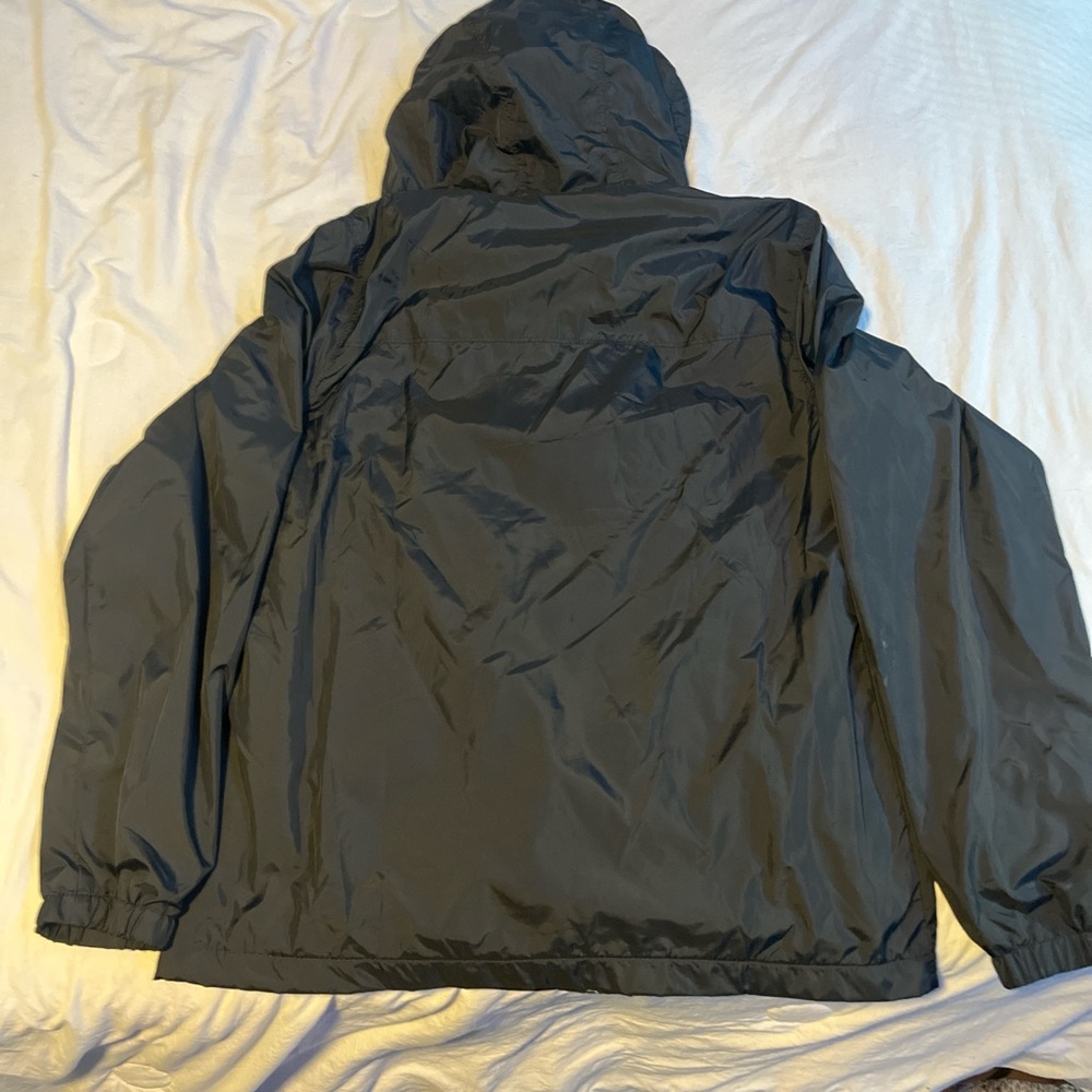 Calvin Klein Men's Dark Gray Hooded Raincoat